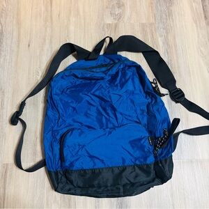 Vintage L.L.Bean Lightweight collapsible blue backpack